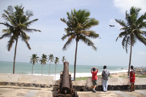 The view of the Gulf of Guinea from Elmina Castle in Elmina, Ghana.
